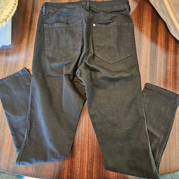 H&M &denim Skinny Coupe Moulante  High Waist Ankle Black Jeans US 4 NWT - Picture 2 of 8